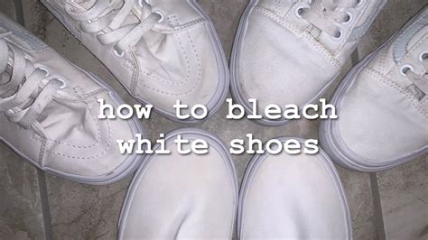 soaking white shoes in bleach